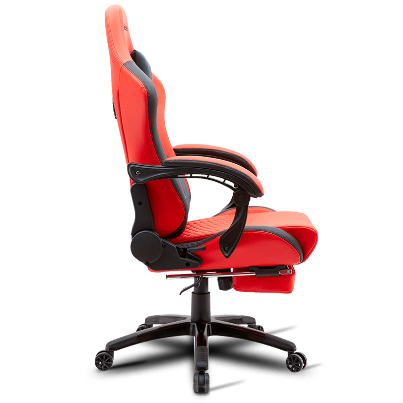 MC-6641B Cadeira ergonômica para jogos em couro sintético com apoio para os pés