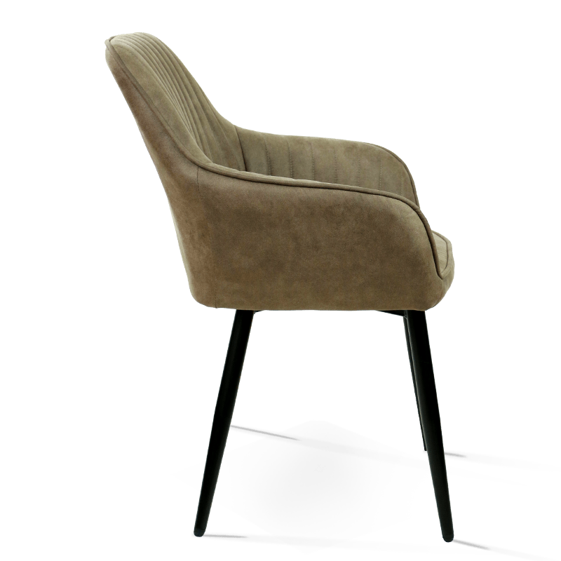 MC-2110 Tecido de veludo engrossado Encosto Cadeira de jantar ergonômica