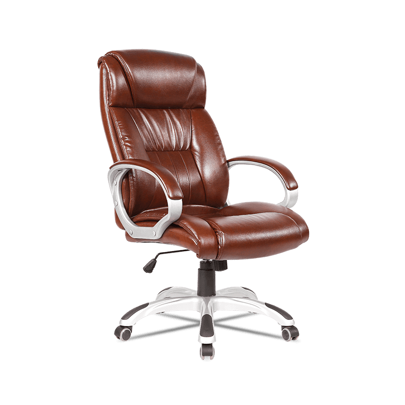 MC-7106 Cadeira Tarefa Executiva Giratória em Couro PU com Apoio de Braço e Apoio Lombar