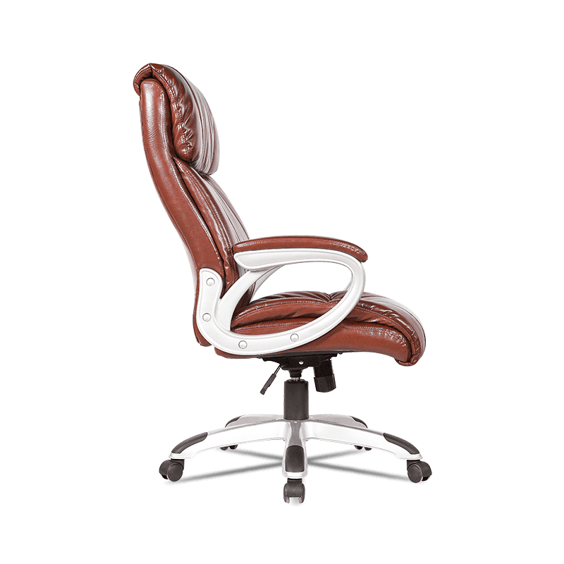 MC-7108 Couro PU + Cadeira Executiva de PVC com Apoio de Braço e Apoio Lombar
